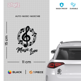 Bold Treble Clef Sticker for Cars